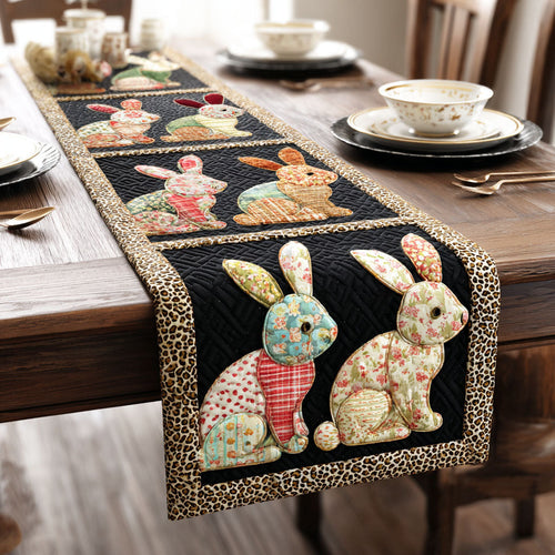 Meadow Rabbit Quilted Table Runner NCU0TD2273