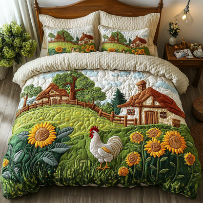 Meadow Serenity 3-Piece Quilted Bedding Set NCU0VH4123
