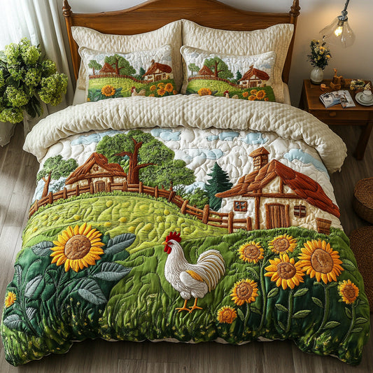 Meadow Serenity 3-Piece Quilted Bedding Set NCU0VH4123