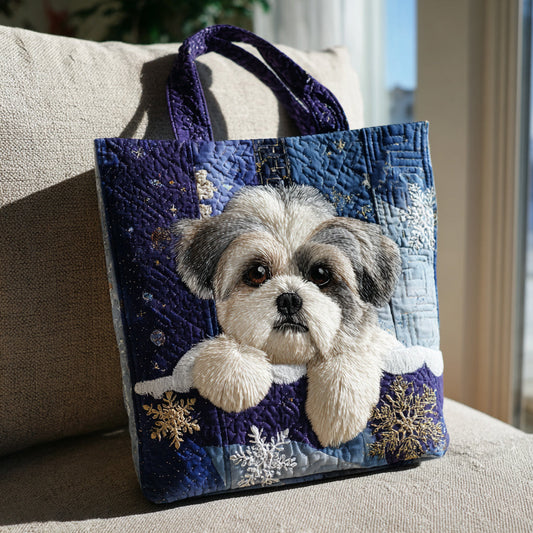 Meadow Shih Tzu Quilted Tote Bag NCU0HH1427