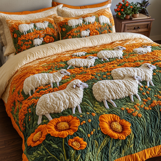 Meadow Sleep 3-Piece Quilted Bedding Set NCU0VH5241