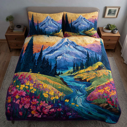 Meadow Stream 3-Piece Quilted Bedding Set NCU0TV556