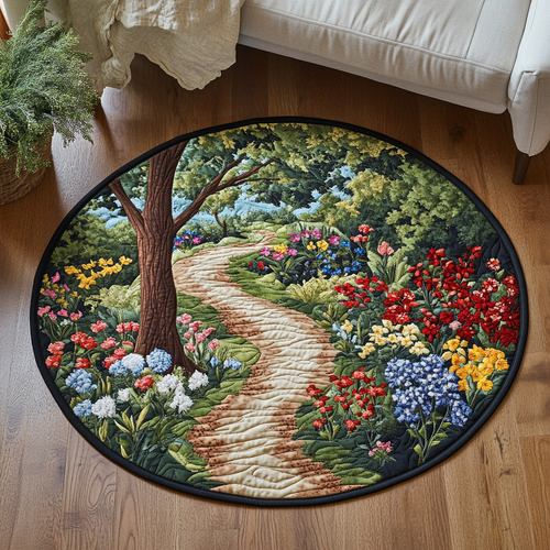 Meadow Stroll Quilted Round Mat NCU0VH5661