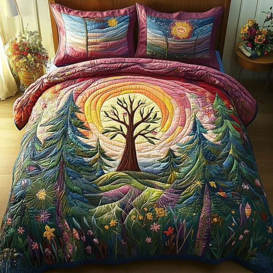 Meadow Sunrise Delight 3-Piece Quilted Bedding Set NCU0PT3900