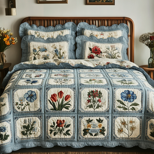 Meadow Vibe 3-Piece Quilted Bedding Set NCU0VH5293