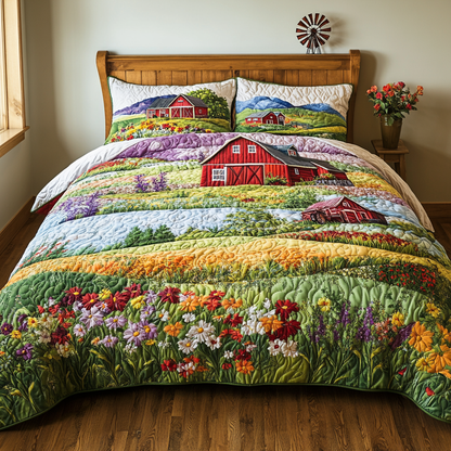 Meadow Whisper 3-Piece Quilted Bedding Set NCU0DV4684