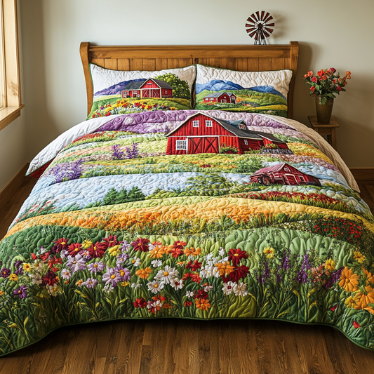 Meadow Whisper 3-Piece Quilted Bedding Set NCU0DV4684