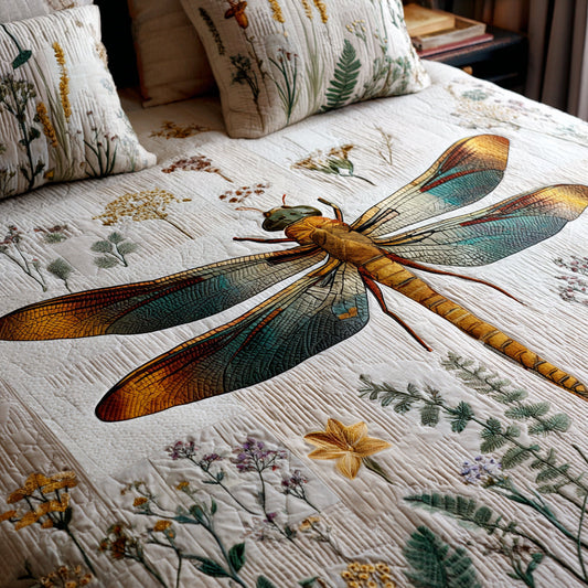 Meadow Wings 3-Piece Quilted Bedding Set NCU0DV8670