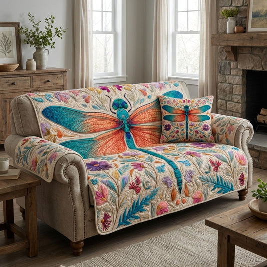 Meadow Wings Quilted Sofa Cover NCU0DK12244