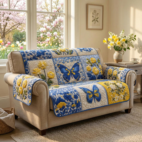 Meadow Wings Quilted Sofa Cover NCU0TD2537