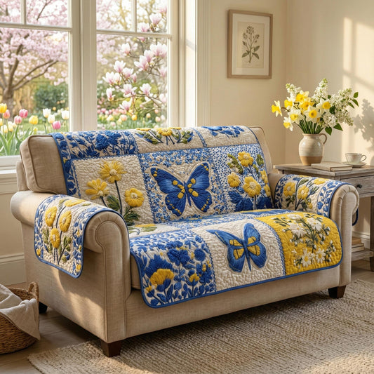 Meadow Wings Quilted Sofa Cover NCU0TD2537