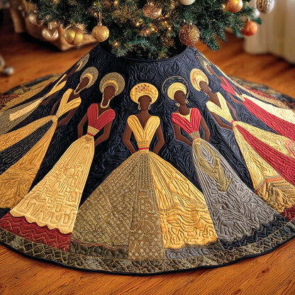Melanin Dreams Christmas Quilted Tree Skirt NCU0TD1132