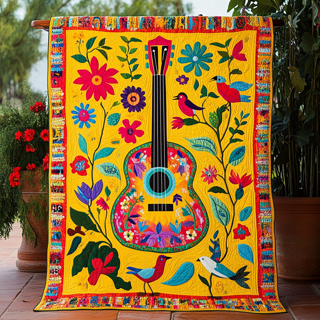 Melody Bloom Quilted Blanket NCU0VL2390