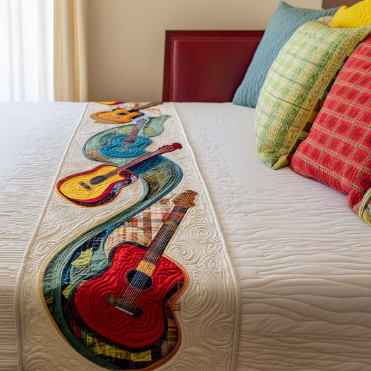 Melody Strings Quilted Bed Runner NCU0PT9490