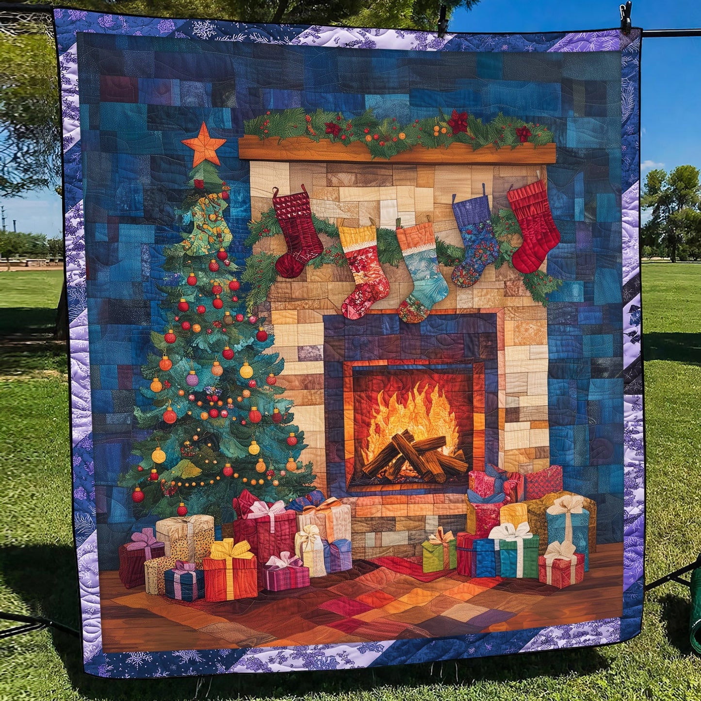 Meowy Christmas Joy Quilted Blanket NCU0TL1690