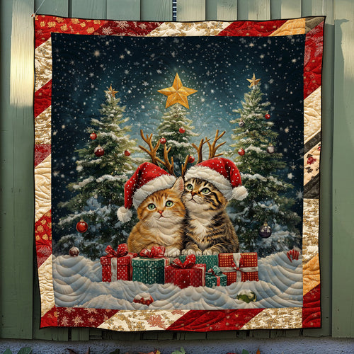 Meowy Festive Quilted Blanket NCU0TL1697