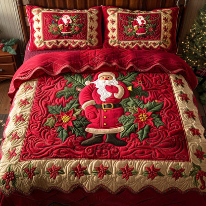 Merry Blossom 3-Piece Quilted Bedding Set NCU0TV706