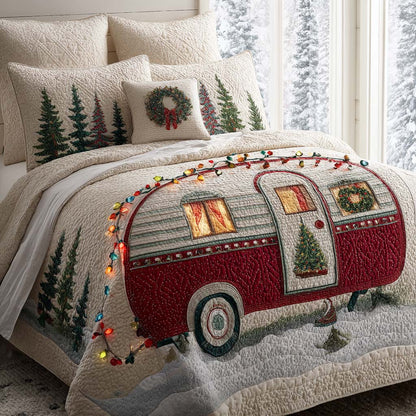 Merry Camp Retreat 3-Piece Quilted Bedding Set NCU0NT11366