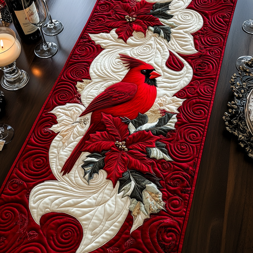 Merry Cardinal Moments Quilted Table Runner NCU0DV1906