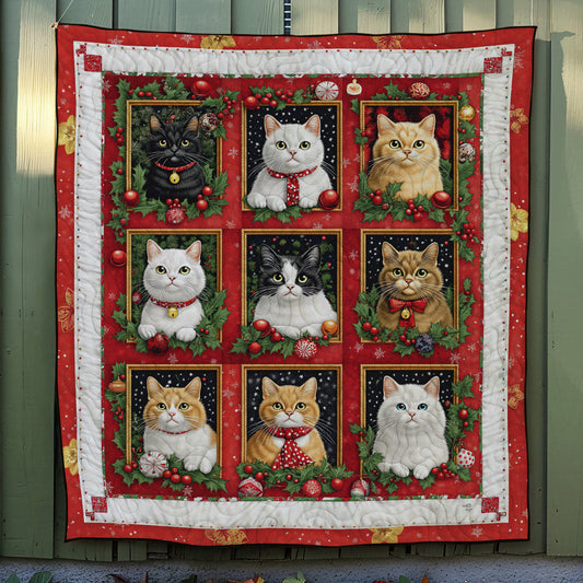 Merry Catmas Quilted Blanket NCU0TL1683