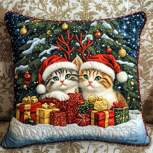 Merry Catmas Quilted Pillow Case NCU0TL1658