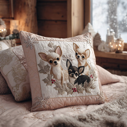 Merry Chihuahua Quilted Pillow Case NCU0DV8130
