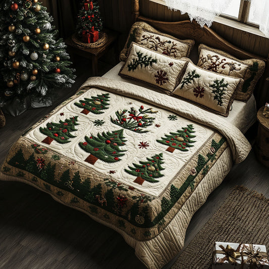 Merry Christmas Journey 3-Piece Quilted Bedding Set NCU0PT2744