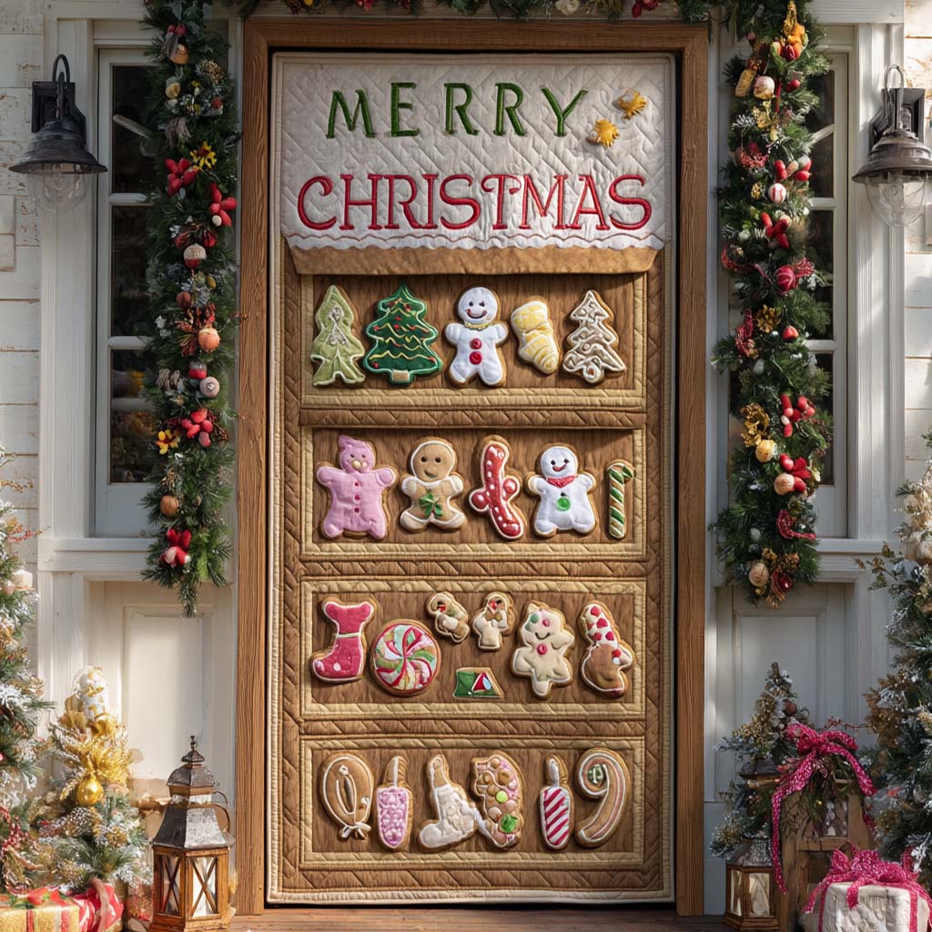 Merry Cookie Greetings Quilted Door Cover NCU0XD1949