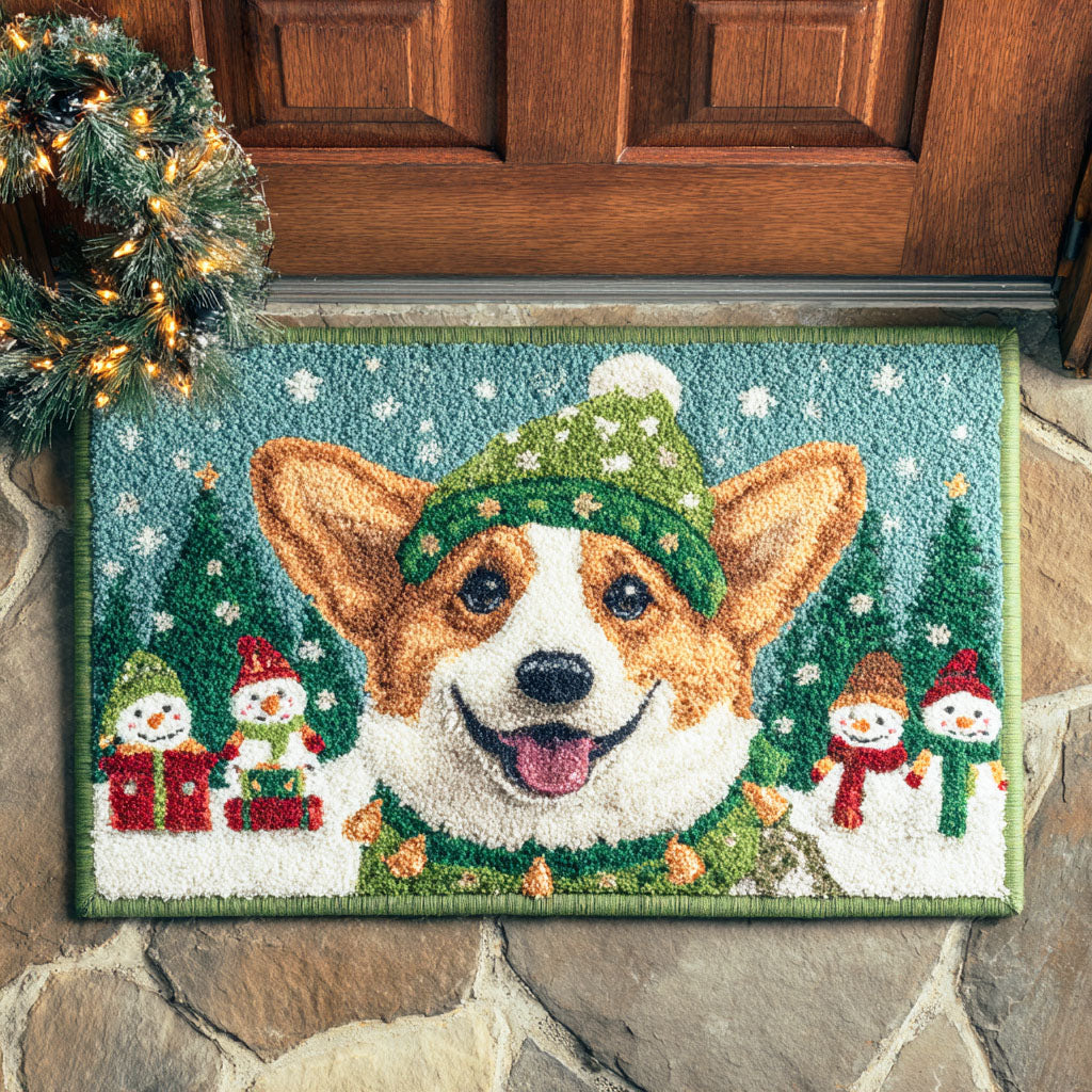 Merry Corgi Doormat NCU0TD718