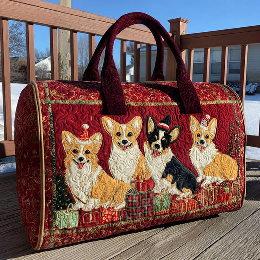 Merry Corgmas Quilted Duffle Bag NCU0PT9362