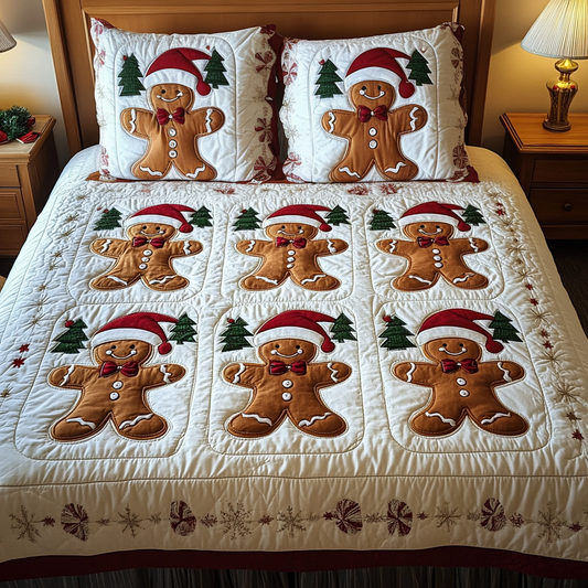 Merry Crumble 3-Piece Quilted Bedding Set NCU0VH1034