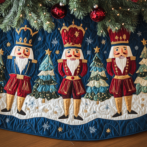 Merry Defenders Quilted Christmas Tree Skirt NCU0VH621