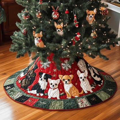 Merry Dogmas Quilted Christmas Tree Skirt NCU0TH1993