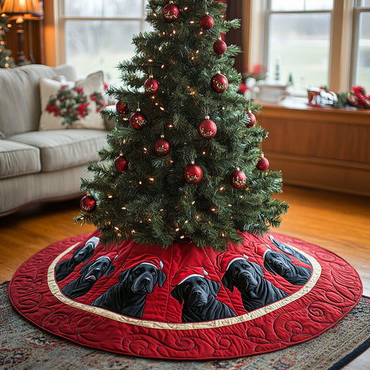 Merry Fetch Christmas Quilted Tree Skirt NCU0DV8251