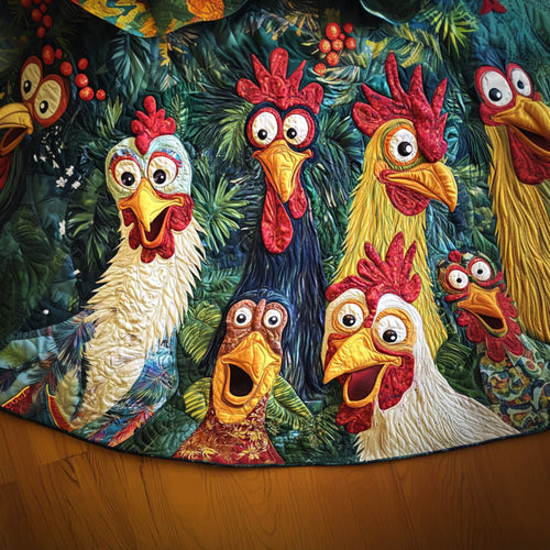 Merry Flock Quilted Christmas Tree Skirt NCU0PT2277