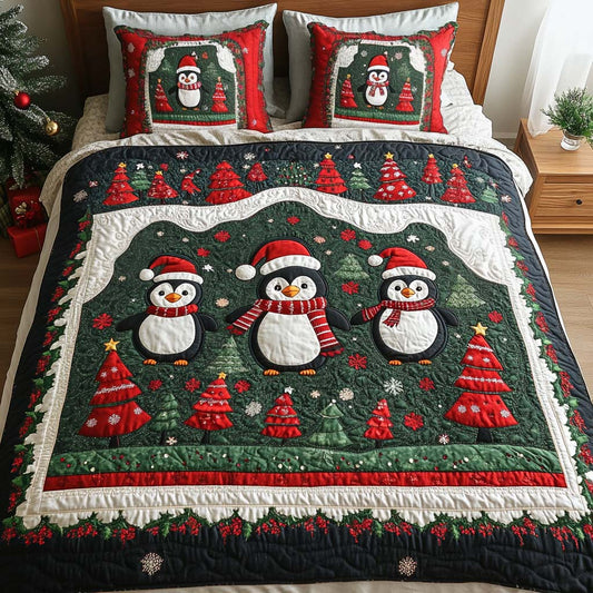 Merry Forest 3-Piece Quilted Bedding Set NCU0NT2363