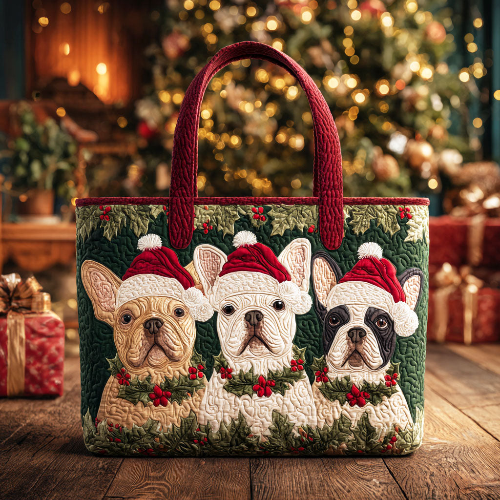 Merry Frenchies Quilted Tote Bag NCU0TV1310