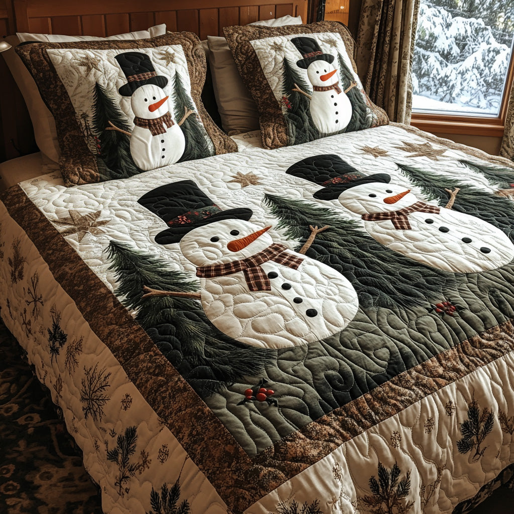 Merry Frost 3-Piece Quilted Bedding Set NCU0DV7801