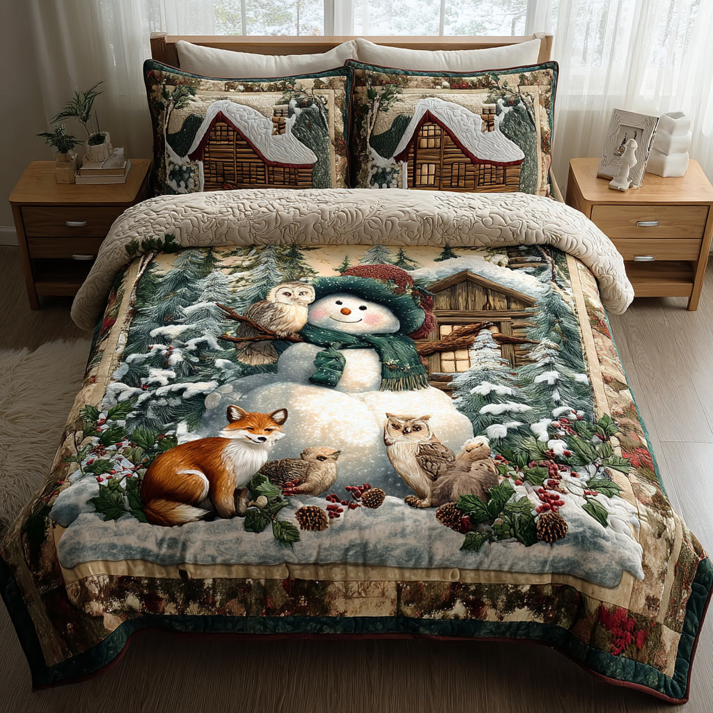 Merry Frost Field 3-Piece Quilted Bedding Set NCU0TD1555