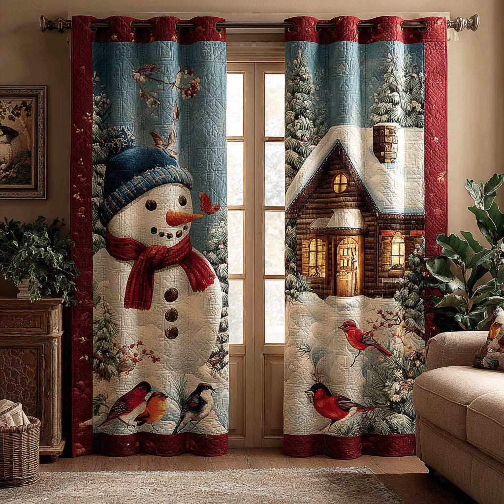 Merry Frost Friends Quilted Curtains NCU0TD1606