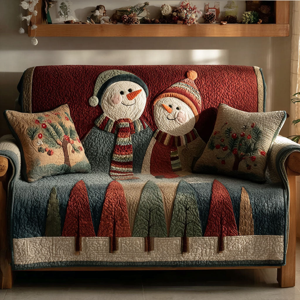 Merry Frostmates Quilted Sofa Cover NCU0PT10374