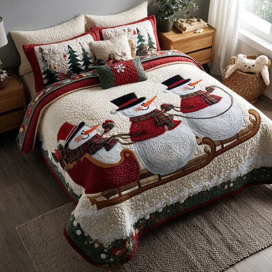 Merry Frostmen 3-Piece Quilted Bedding Set NCU0PT10517