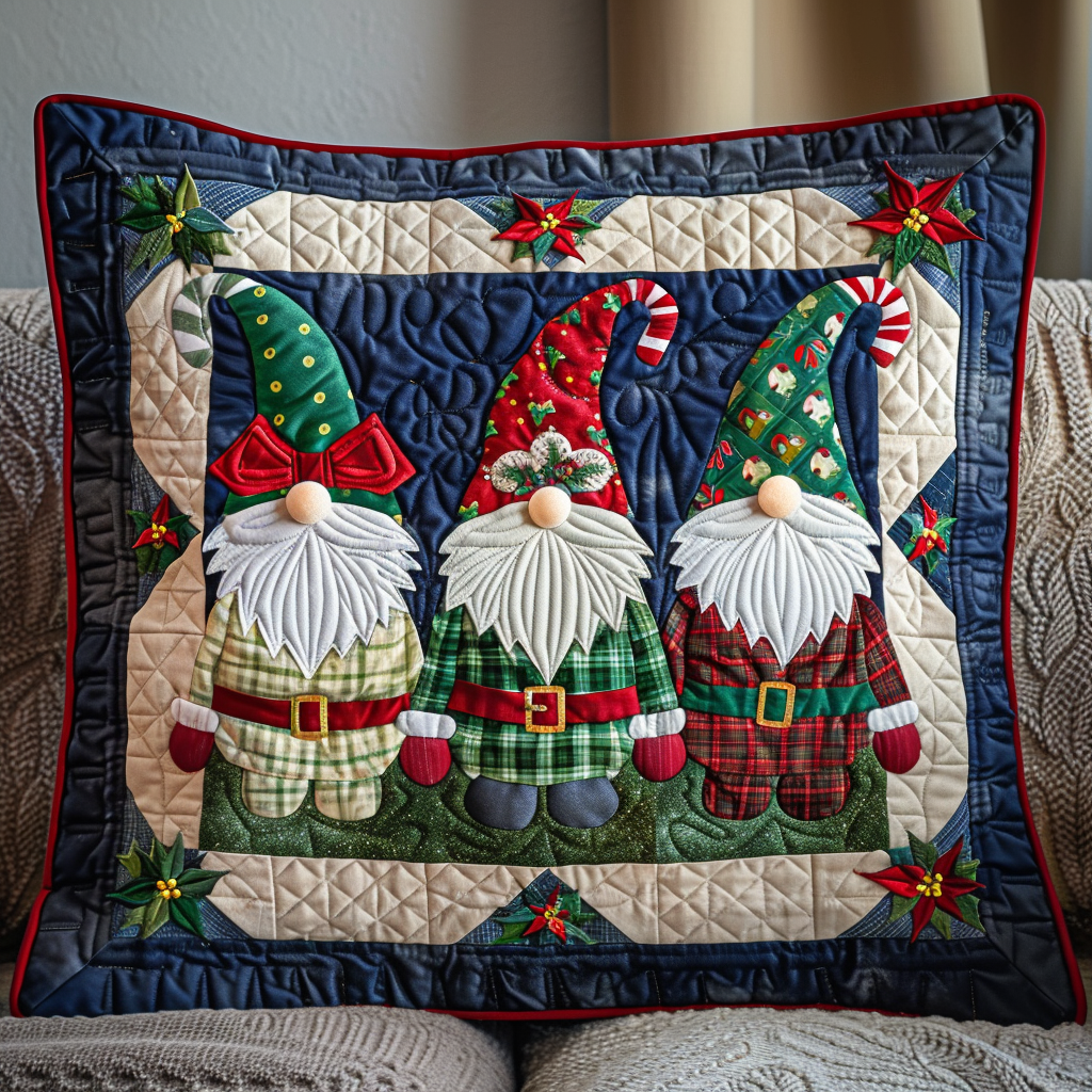 Merry Gnome Quilted Pillow Case NCU0TL616