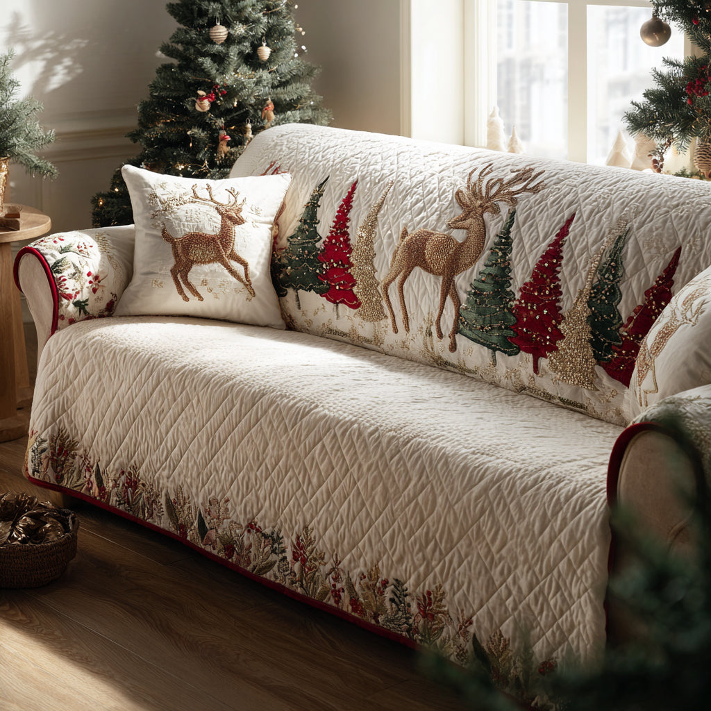 Merry Hearth Quilted Sofa Cover NCU0DV8365