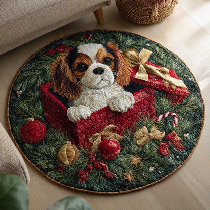 Merry King Charles Quilted Round Mat NCU0HH454