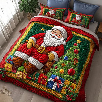 Merry Moments 3-Piece Quilted Bedding Set NCU0NT2479