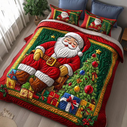 Merry Moments 3-Piece Quilted Bedding Set NCU0NT2479