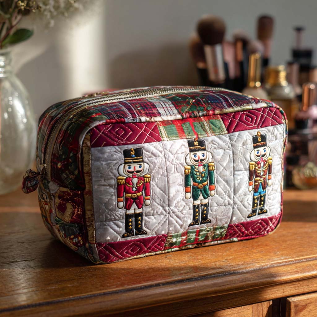 Merry Nutcracker Quilted Makeup Bag NCU0PT9505