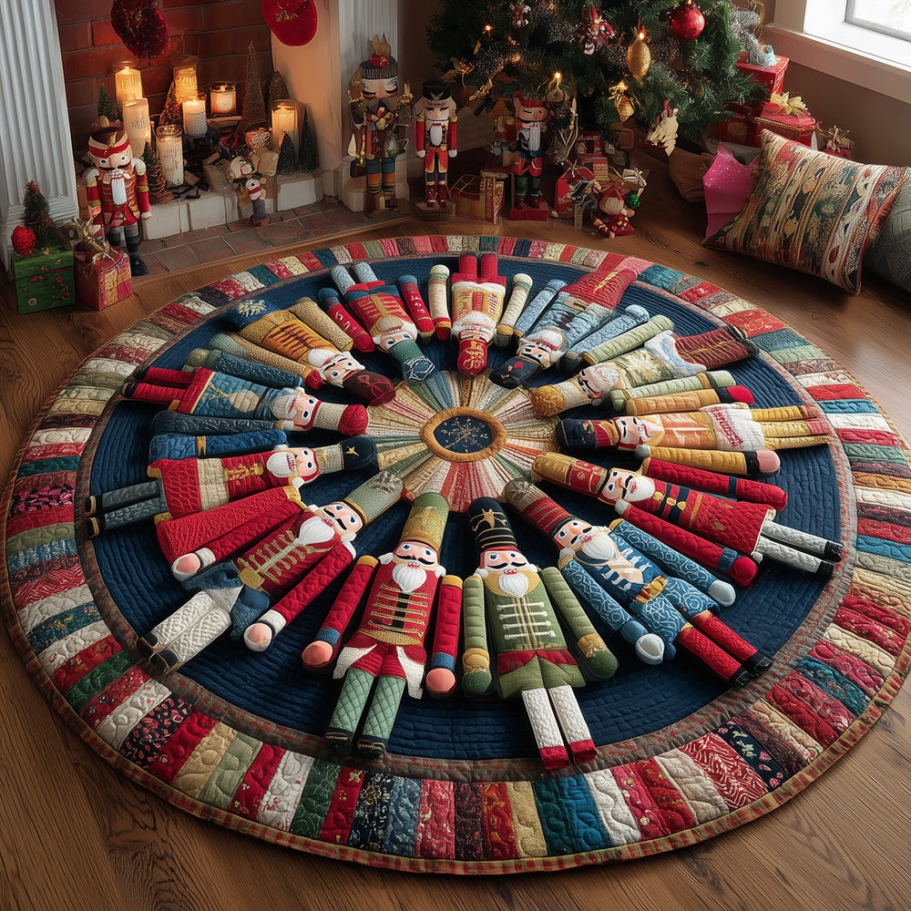 Merry Nutcracker Quilted Round Mat NCU0TH3312