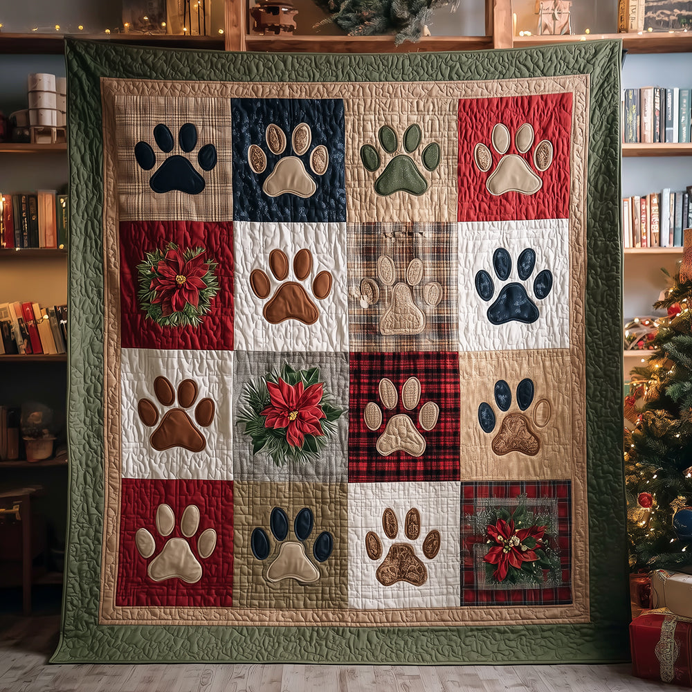 Merry Pawmas Quilted Blanket NCU0TH3489